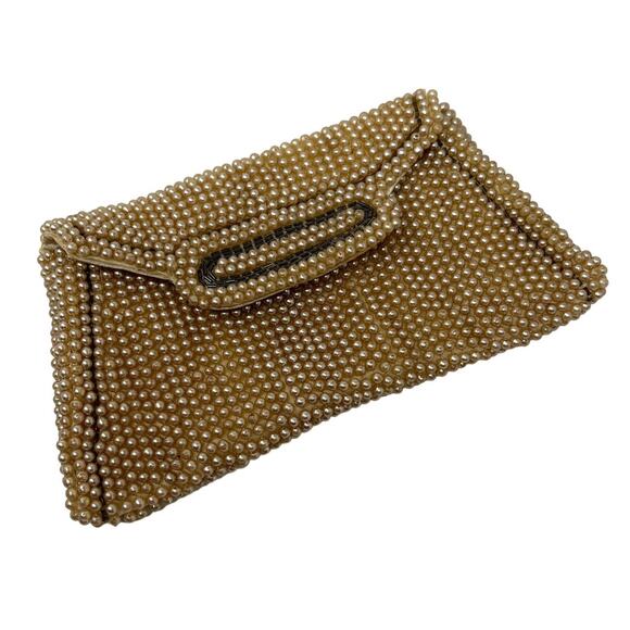 Vintage La Regale for Japan Beaded Evening Bag Clutch Pearlescent - Picture 1 of 5